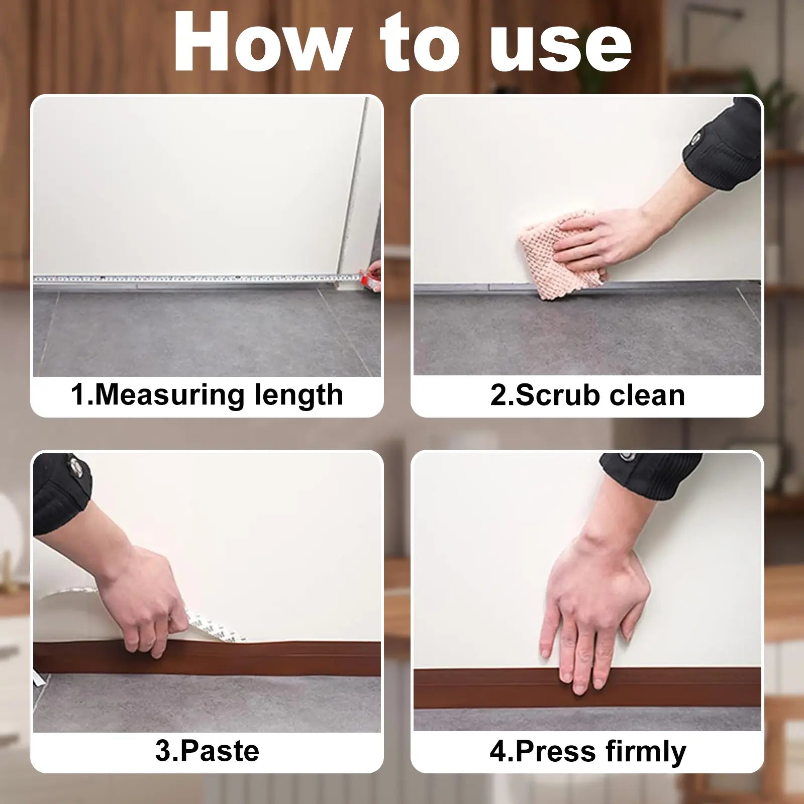 Space-Saving Door Weather Stripping, Self-Adhesive Draf – Door Weather