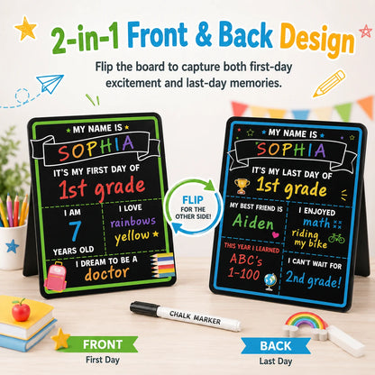 Reusable Two-Sided School Milestone Board for Photo Days