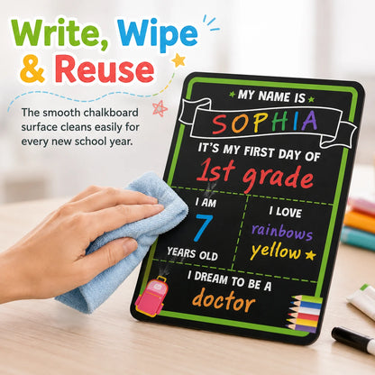 Reusable Two-Sided School Milestone Board for Photo Days