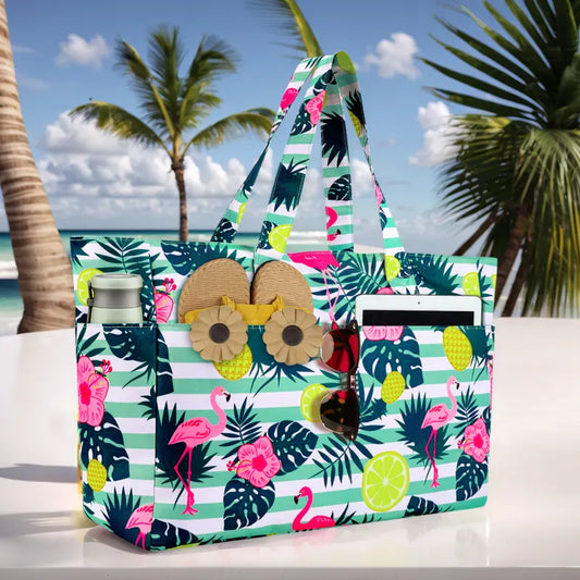 Space-Saving Dry & Wet Separated Beach Tote – Durable Spacious Travel