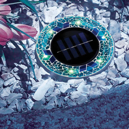 Elegant Solar Mosaic Disk Lights