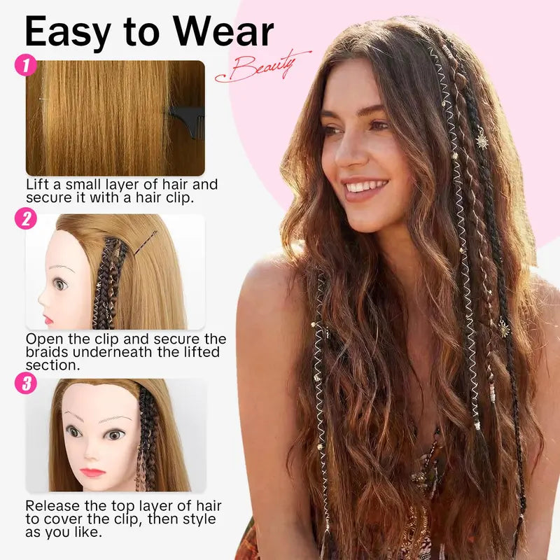 Purpose-Built Festival Boho Braided Hair Extensions – 3 Ways to Style