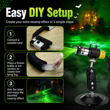 Decorative Green Laser Fog Projector for Swamp