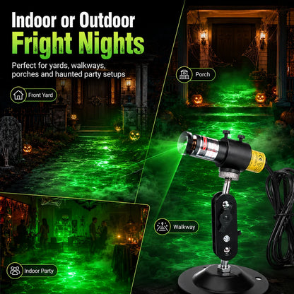 Decorative Green Laser Fog Projector for Swamp