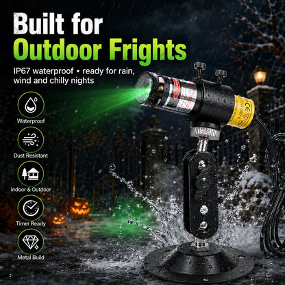 Decorative Green Laser Fog Projector for Swamp