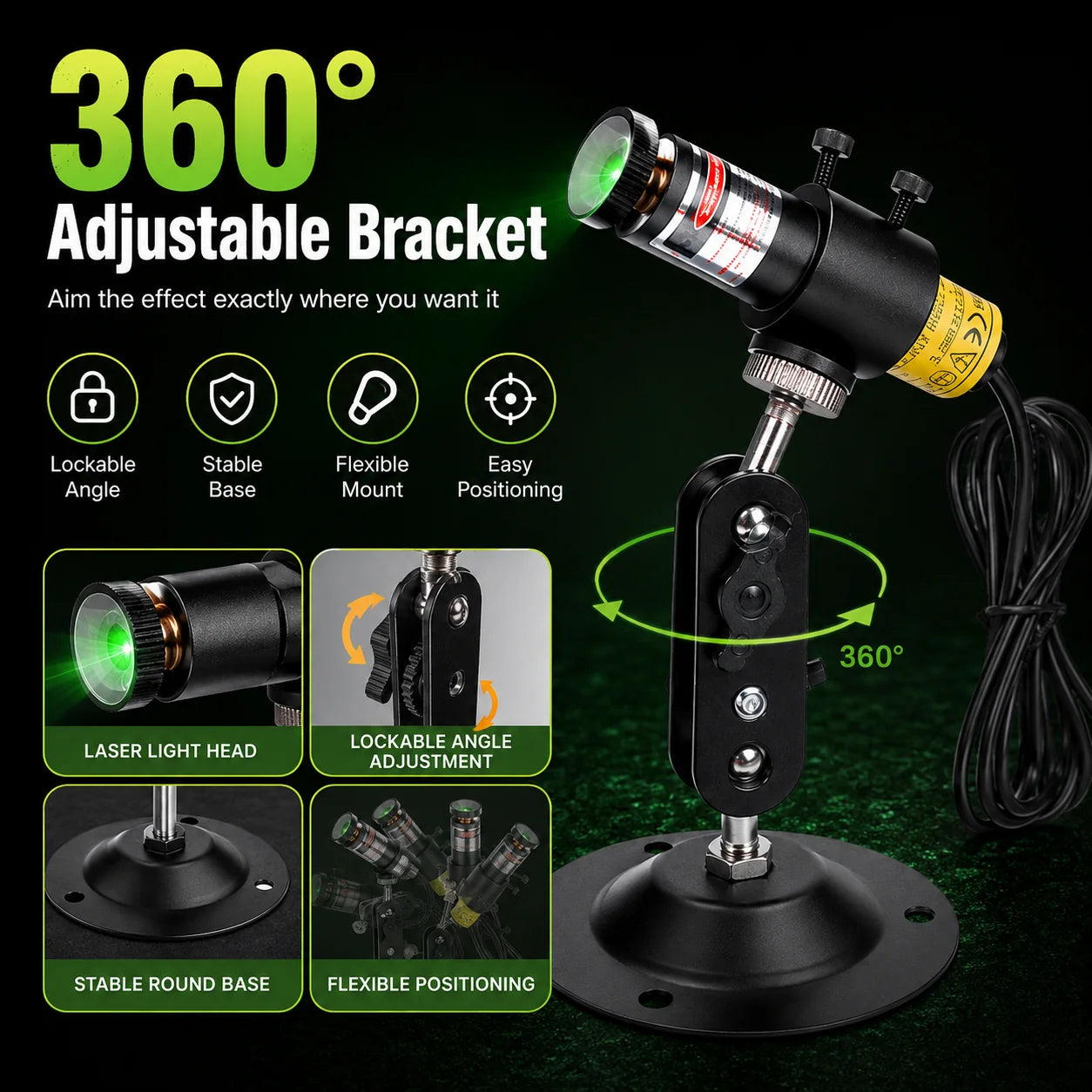Decorative Green Laser Fog Projector for Swamp