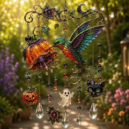Stained-Glass Spooky Chime and Hanging Sun Catcher