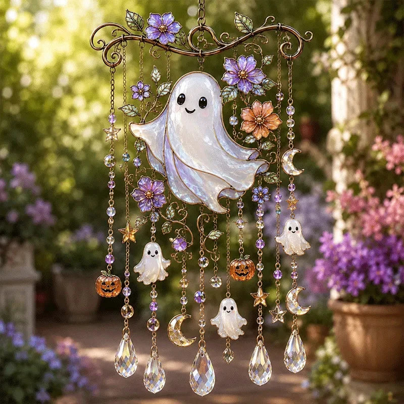 Stained-Glass Spooky Chime and Hanging Sun Catcher