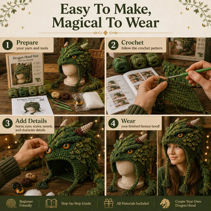 Make-Your-Own Crochet Dragon Hood for Fantasy Costumes