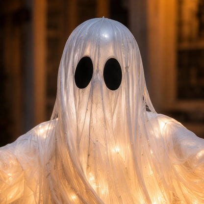 Decorative wirling Ghost Pumpkin Yard Lamp for Focuse – Swirling Ghost