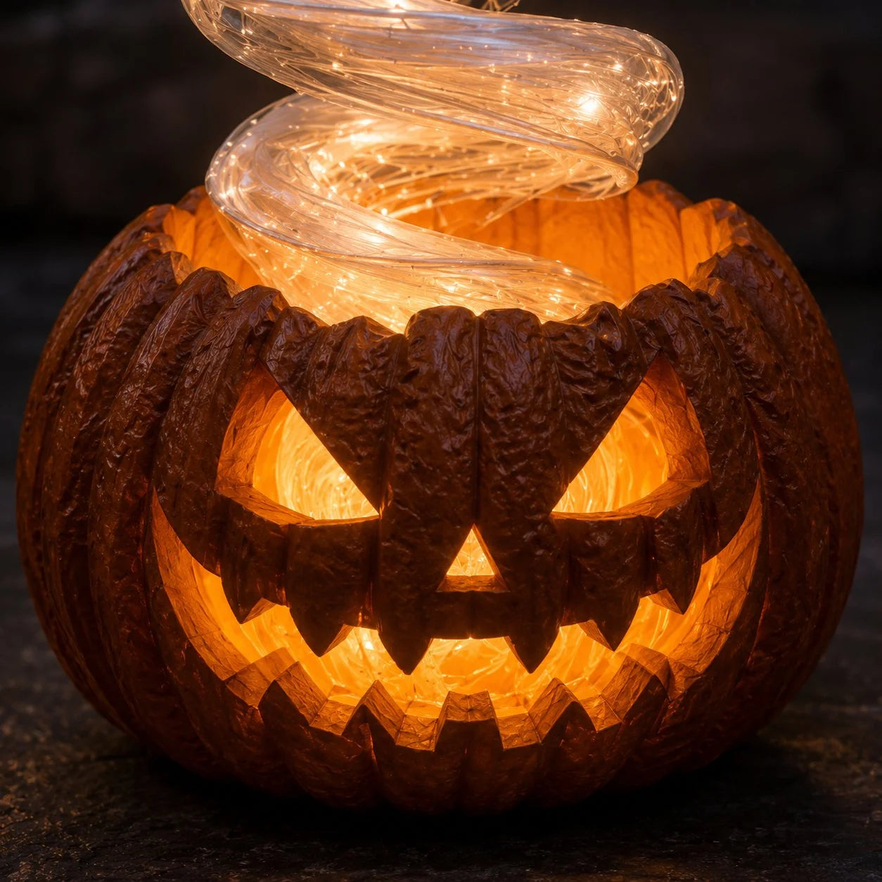 Decorative wirling Ghost Pumpkin Yard Lamp for Focuse – Swirling Ghost