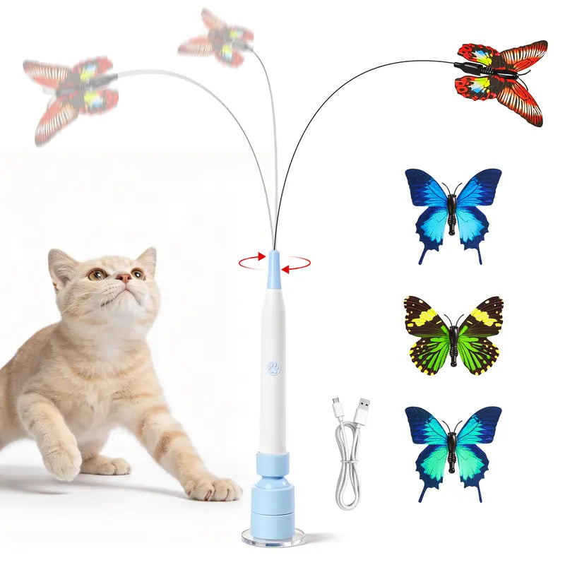 Hands-On Interactive Electric Butterfly Cat Toy – Keep Your Kitten
