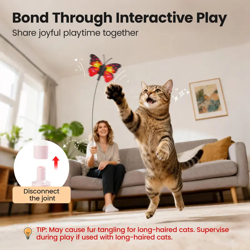 Hands-On Interactive Electric Butterfly Cat Toy – Keep Your Kitten