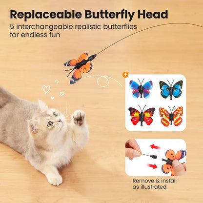 Hands-On Interactive Electric Butterfly Cat Toy – Keep Your Kitten