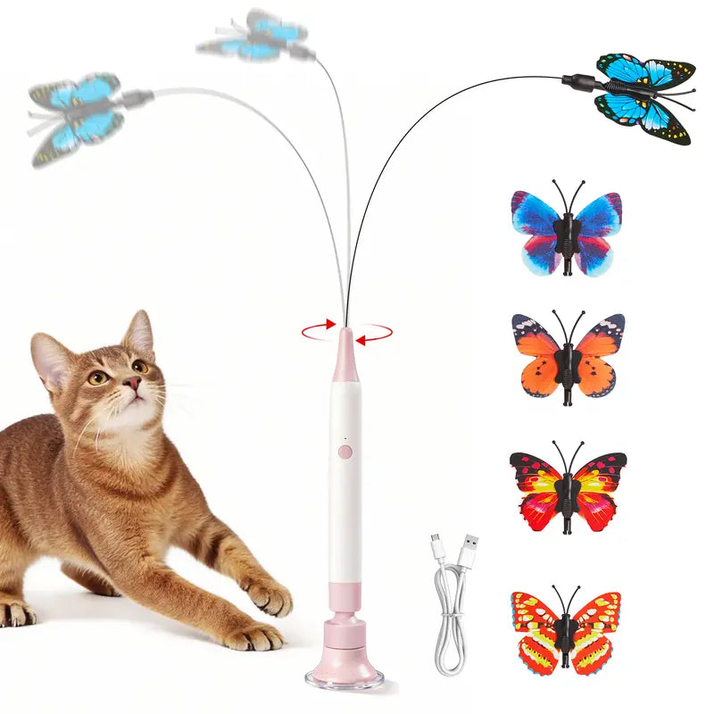 Hands-On Interactive Electric Butterfly Cat Toy – Keep Your Kitten