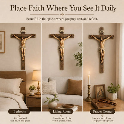 Purpose-Built Jesus Wall Crucifix – Home Blessing for Everyday Use