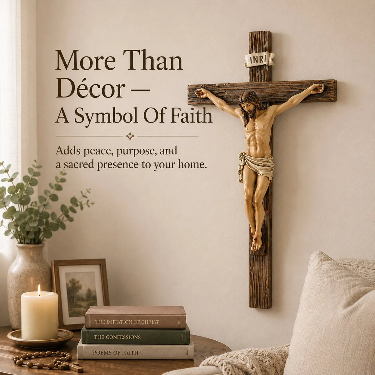 Purpose-Built Jesus Wall Crucifix – Home Blessing for Everyday Use