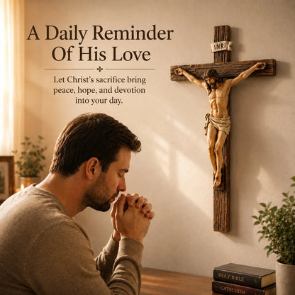 Purpose-Built Jesus Wall Crucifix – Home Blessing for Everyday Use