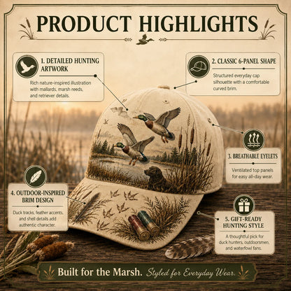 Distinctive DUCK HUNTING WILD & READY HAT for Everyday Wear