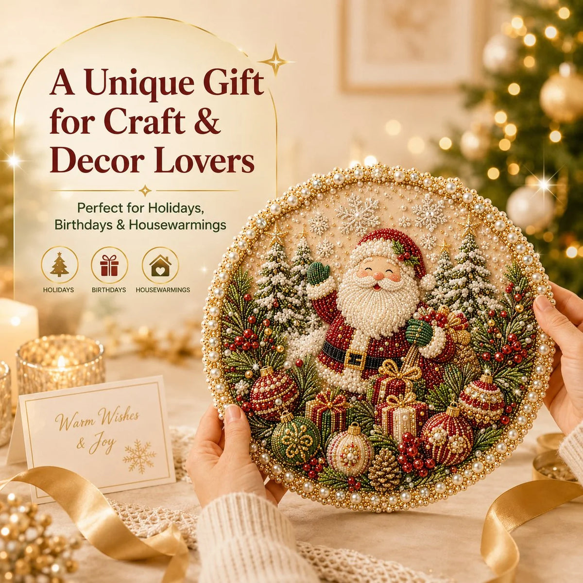 Four-Season Pearl Wreath Craft Set for Hanging Displays