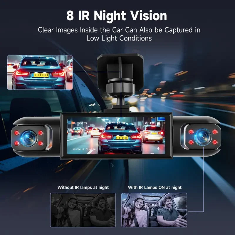 Vehicle-Ready Full View Car Dashcam System for Garage Use
