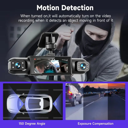 Vehicle-Ready Full View Car Dashcam System for Garage Use