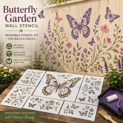 Outdoor Garden Bloom Wall Stencil Kit – DIY Garden Painting Templates