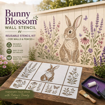 Outdoor Garden Bloom Wall Stencil Kit – DIY Garden Painting Templates