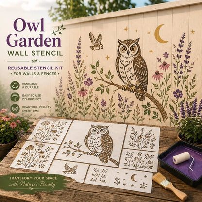 Outdoor Garden Bloom Wall Stencil Kit – DIY Garden Painting Templates