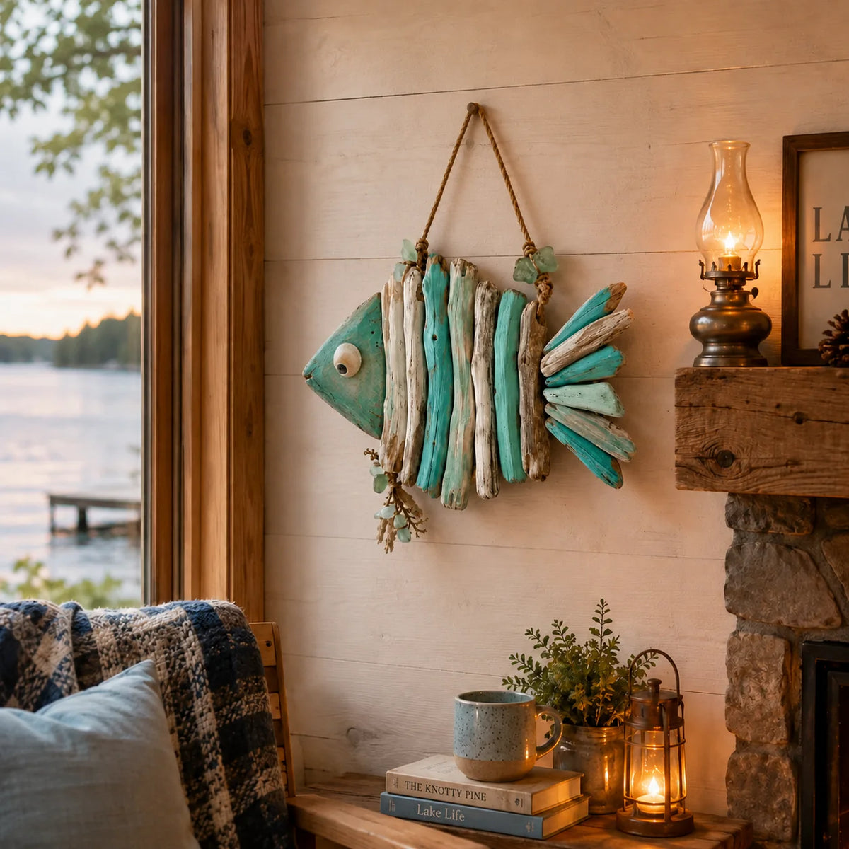 Decorative Lighted Coastal Fish Wall Decor for Focus – Ligh – Style 98