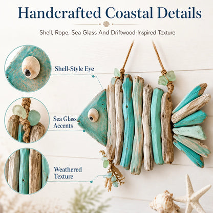 Decorative Lighted Coastal Fish Wall Decor for Focus – Ligh – Style 98
