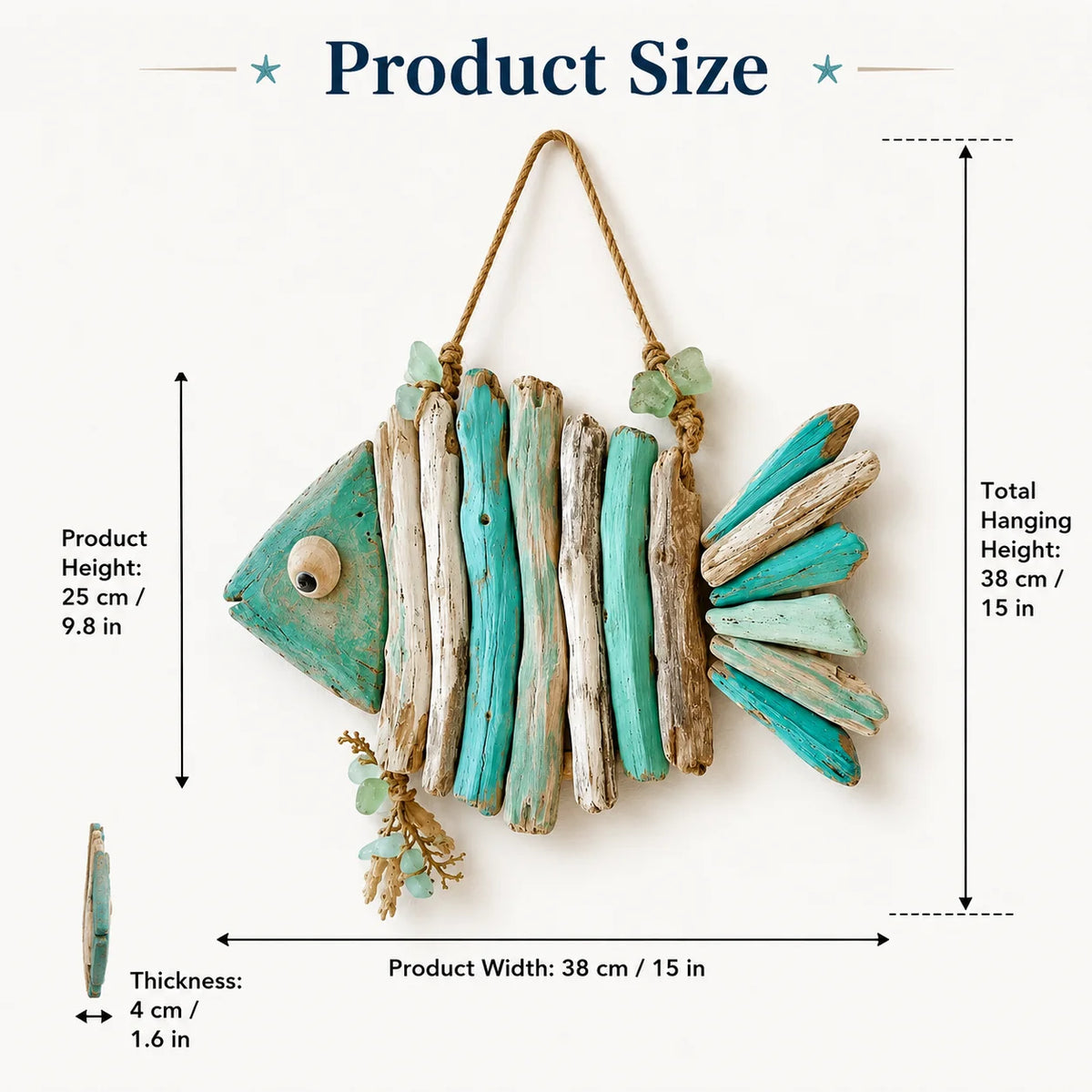 Decorative Lighted Coastal Fish Wall Decor for Focus – Ligh – Style 98