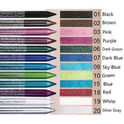 Fourteen Waterproof Eyeliners in Metallic and Shimmer Colors
