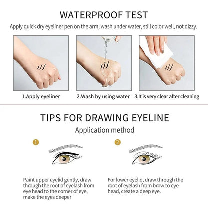 Fourteen Waterproof Eyeliners in Metallic and Shimmer Colors