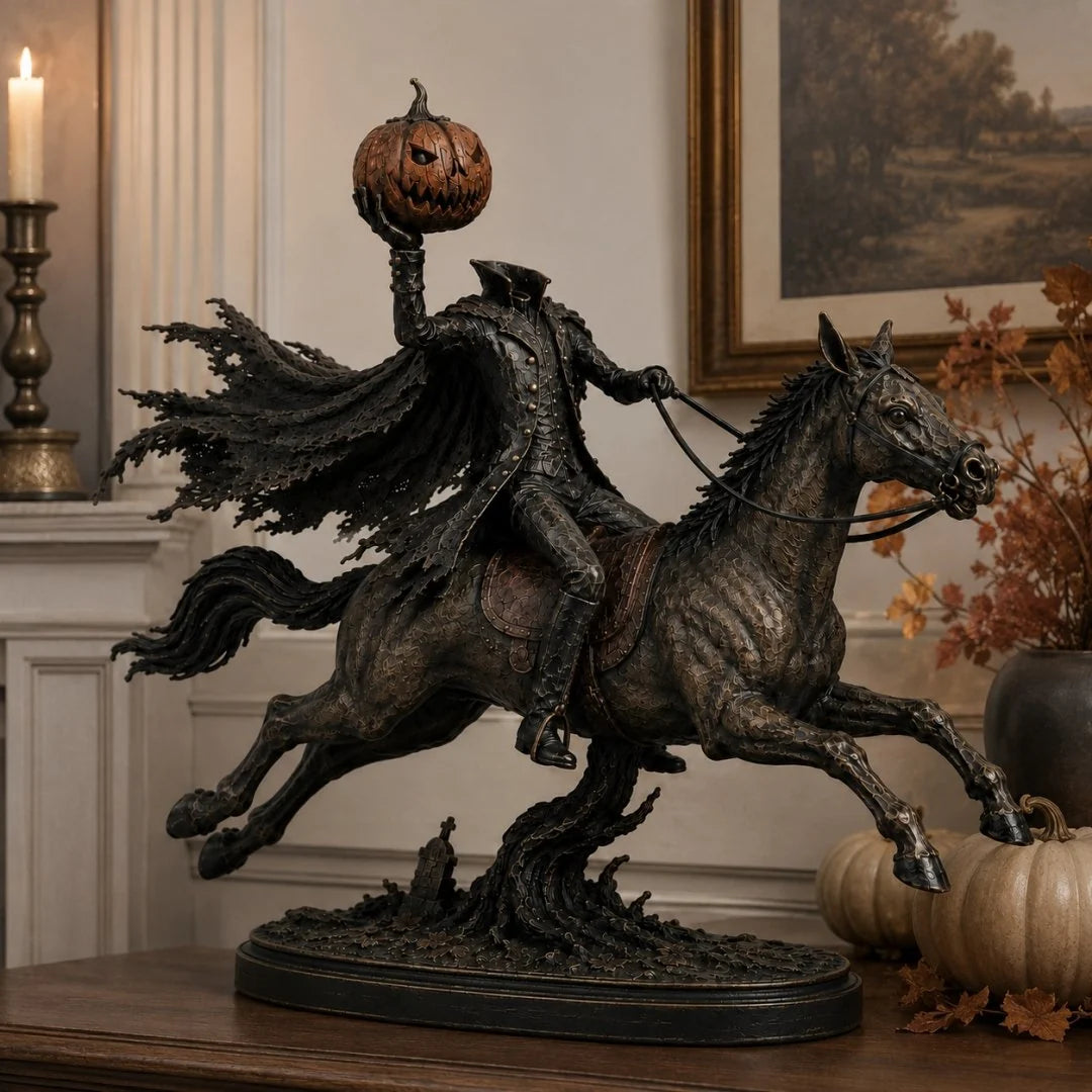 Midnight Chase Headless Horseman Display Statue