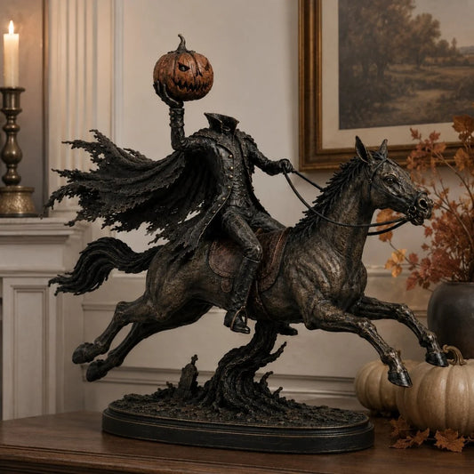 Midnight Chase Headless Horseman Display Statue