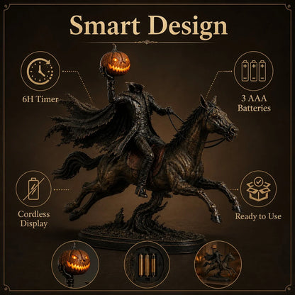 Midnight Chase Headless Horseman Display Statue