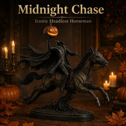 Midnight Chase Headless Horseman Display Statue
