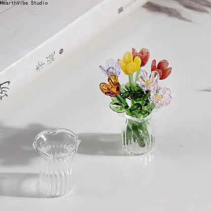 Purpose-Built Mini Dollhouse Flower Vase – Tiny Artificial Floral