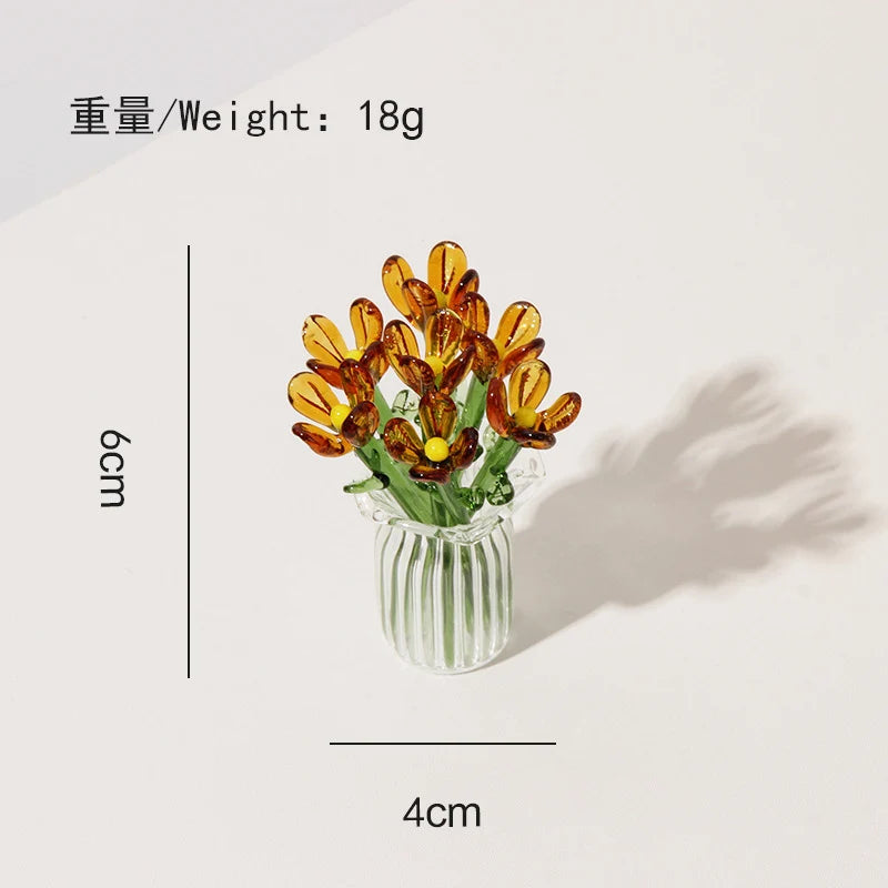 Purpose-Built Mini Dollhouse Flower Vase – Tiny Artificial Floral