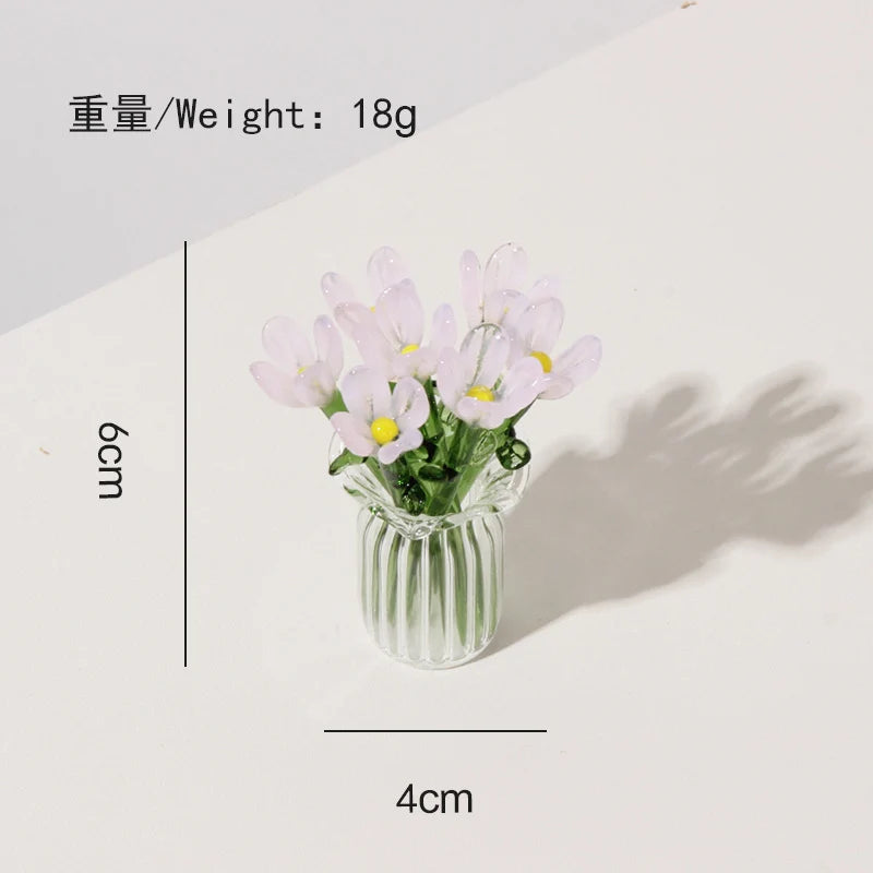 Purpose-Built Mini Dollhouse Flower Vase – Tiny Artificial Floral