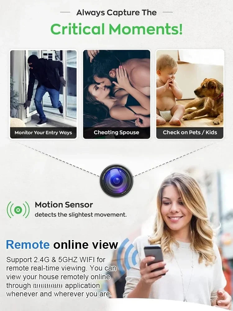 Purpose-Built Mini WIFI Camera 1080P HD - Night Vision