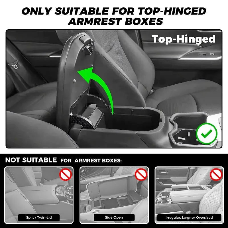 Universal PU Leather Car Armrest Organizer