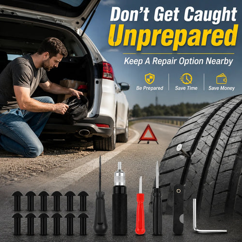 Vehicle-Ready Mushroom Tire Repair Kit – Compact Roadside Puncture