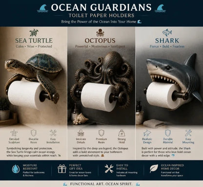 Purpose-Built Ocean Guardians Toilet Paper Holder