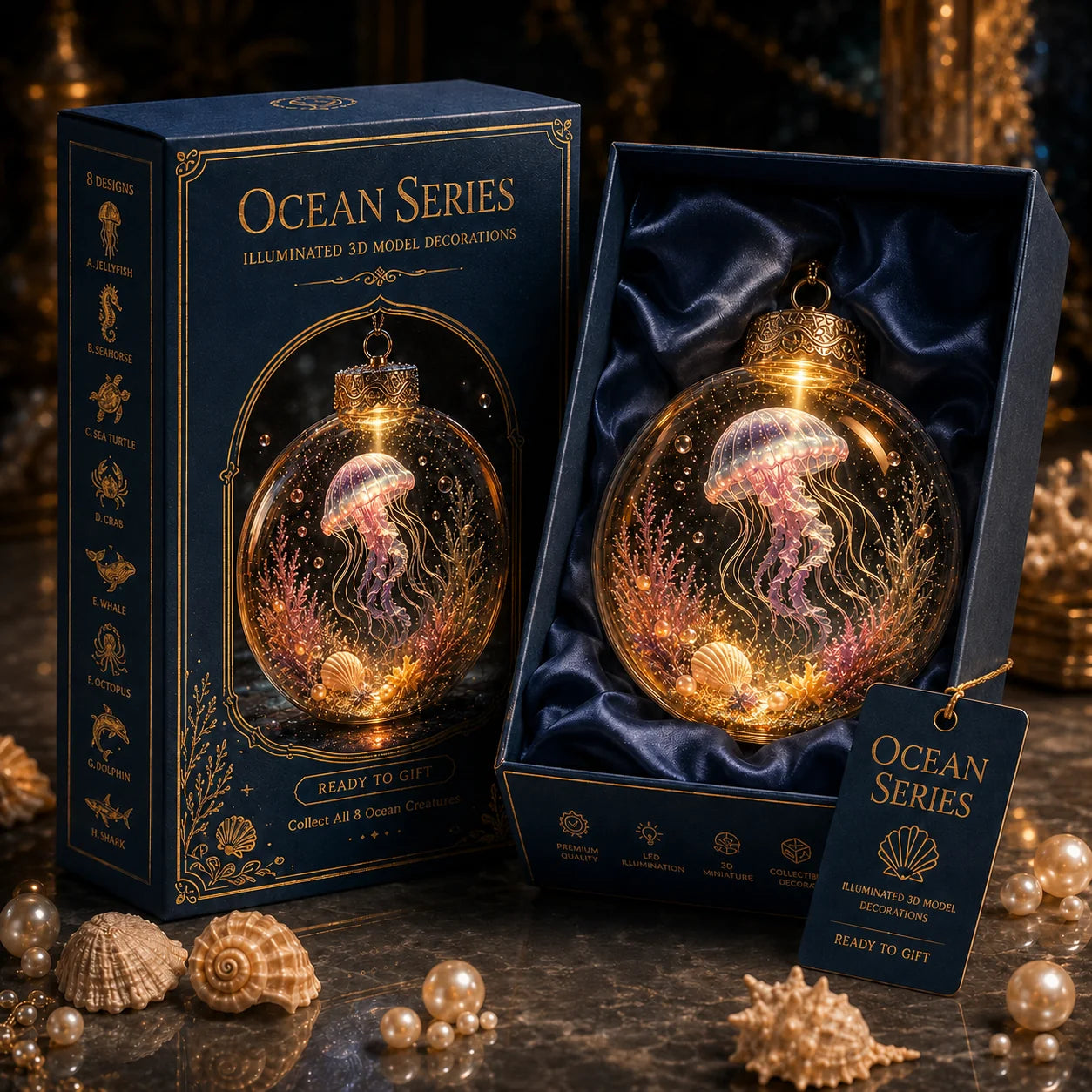 Purpose-Built Ocean Series Illuminated 3D Model