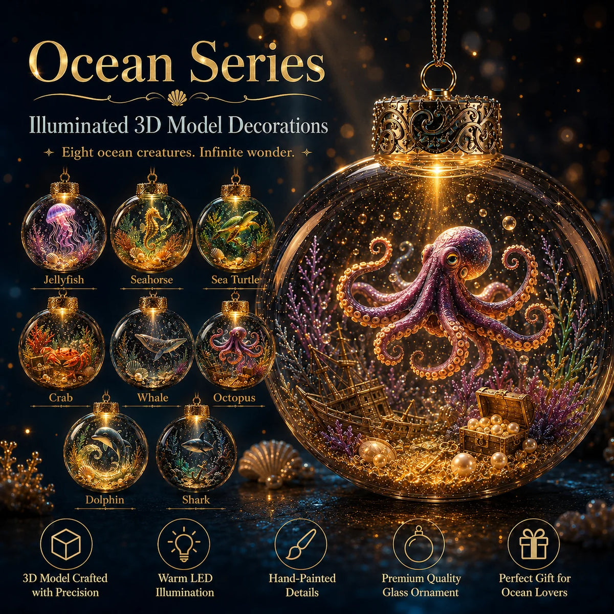 Purpose-Built Ocean Series Illuminated 3D Model