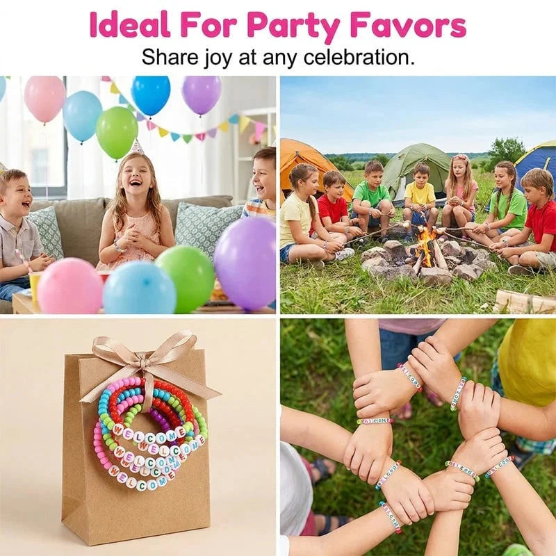 Distinctive Pack of 25 Welcome Bead Bracelets - Strengthen Classroom