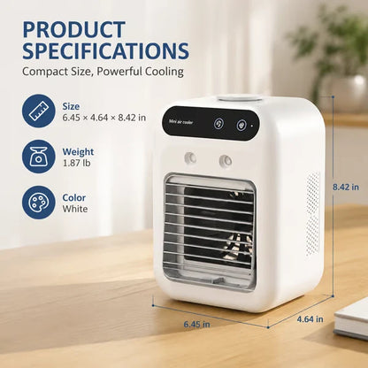 Purpose-Built Portable Mini Air Conditioner with Humidifier – 20°C