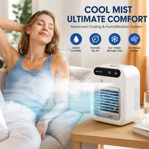 Purpose-Built Portable Mini Air Conditioner with Humidifier – 20°C